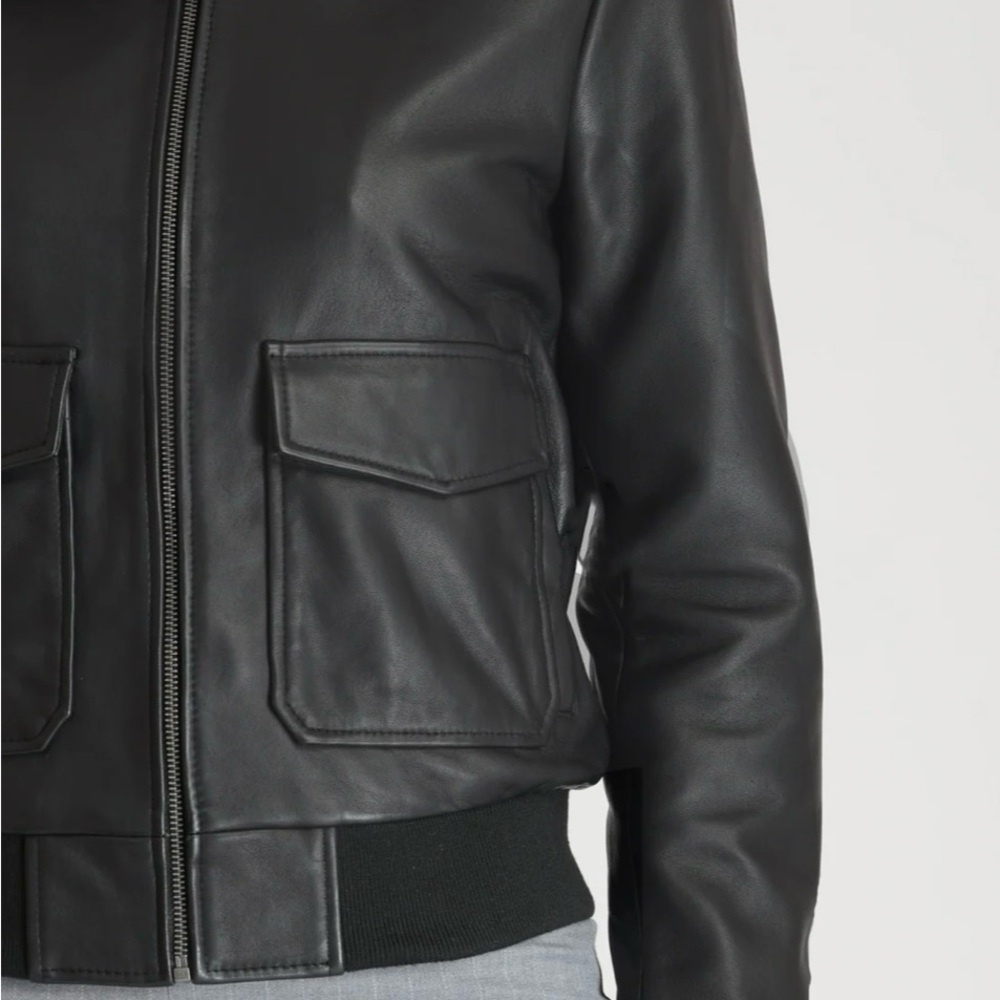 NWT Danier Avita Black Leather Jacket, L - Picture 4 of 16